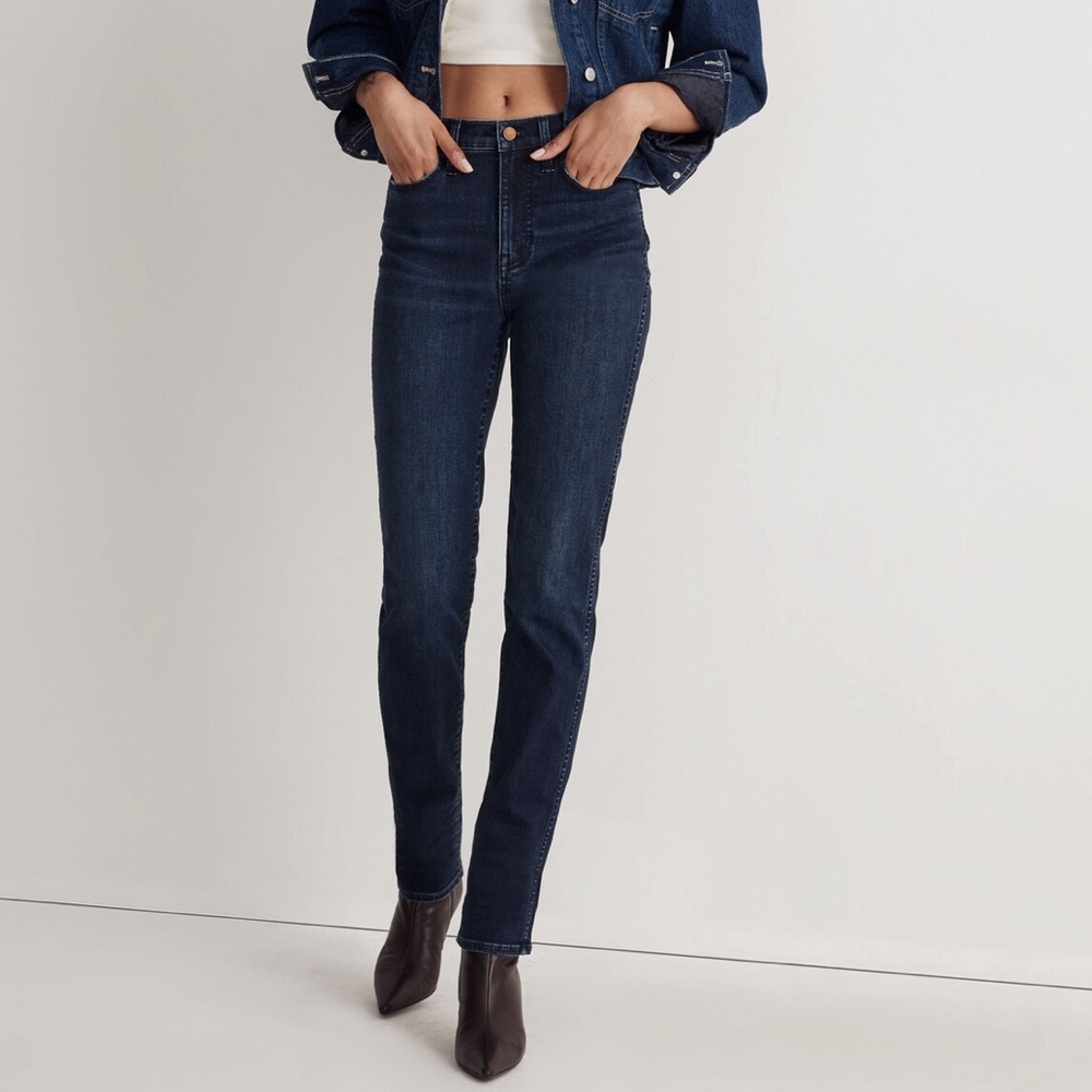 NWT Madewell High Rise Slim Straight jeans Larchley wash TENCEL denim edition